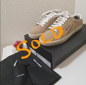 Saint Laurent Women's SL/06 Tan Suede Sneakers US9